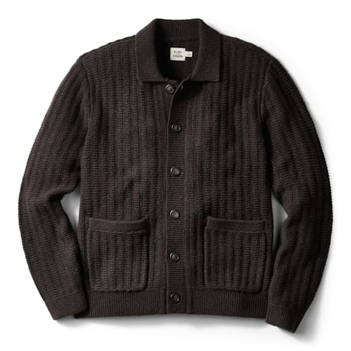laydown image of Recycled Cotton Headlands Full Button Cardigan