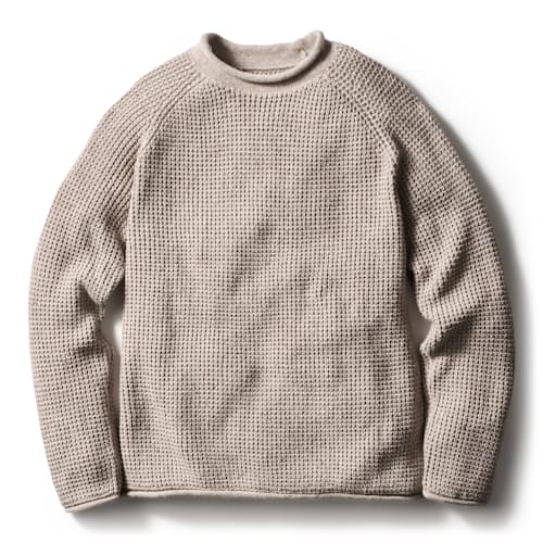 laydown image of Recycled Cotton Headlands Rollneck Sweater
