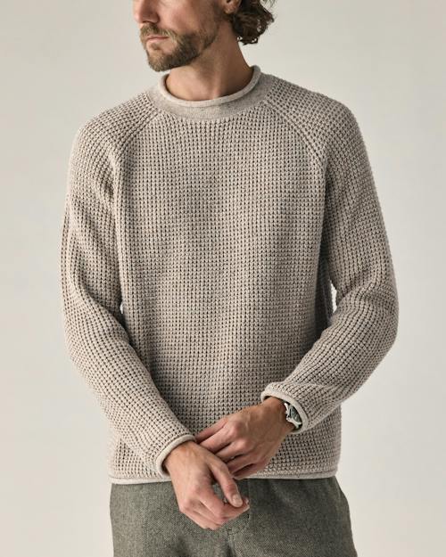 on model image of Recycled Cotton Headlands Rollneck Sweater