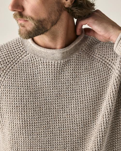 on model image of Recycled Cotton Headlands Rollneck Sweater