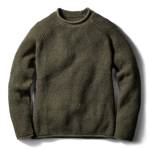 laydown image of Recycled Cotton Headlands Rollneck Sweater