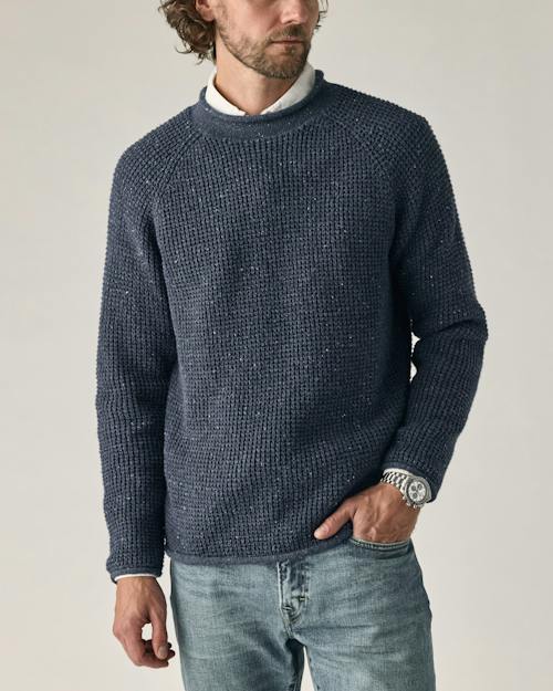 on model image of Recycled Cotton Headlands Rollneck Sweater
