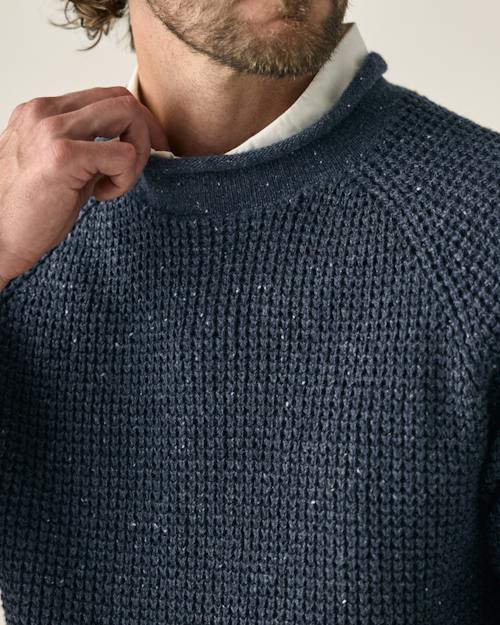 on model image of Recycled Cotton Headlands Rollneck Sweater