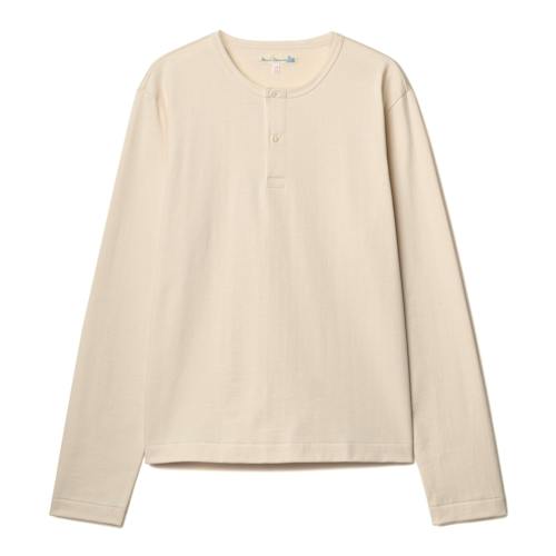 laydown image of 2M16LS Cropped Vintage Machine Refined Fit Henley Longsleeve