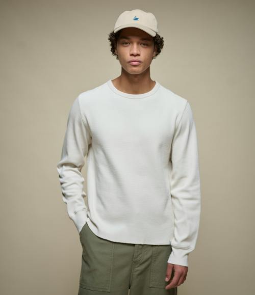 on model image of THERMAL01 Thermal Cotton Longsleeve