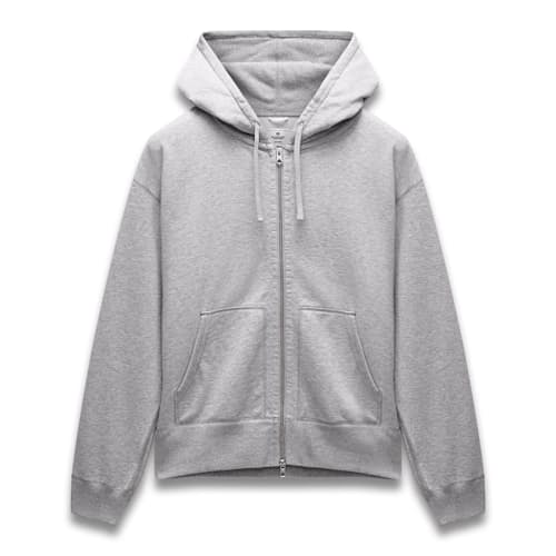 laydown image of Midweight Terry Relaxed Zip Hoodie