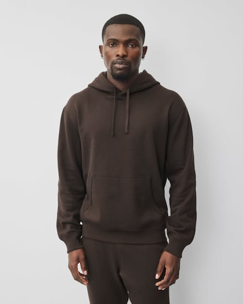 on model image of Midweight Terry Standard Hoodie