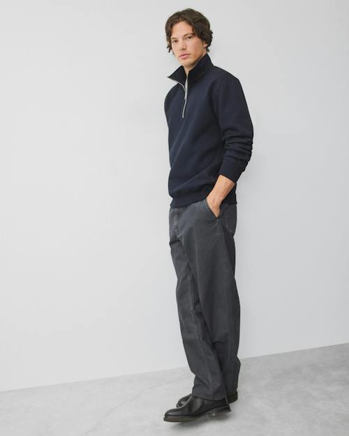 on model image of Brushed Fleece Standard Quarter Zip