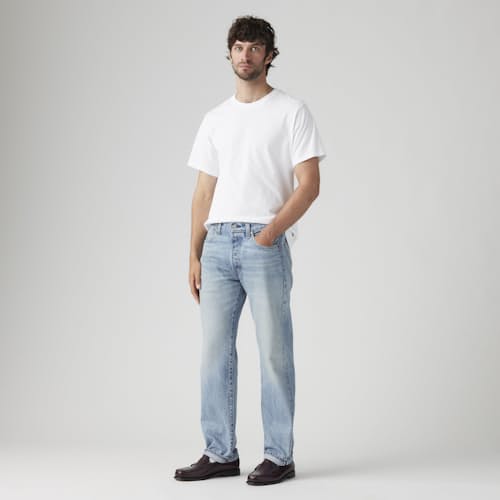 on model image of 501® Original Straight Denim