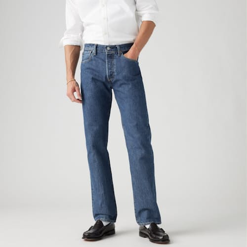 on model image of 501® Original Straight Denim