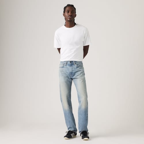 on model image of 505® Regular Selvedge Denim