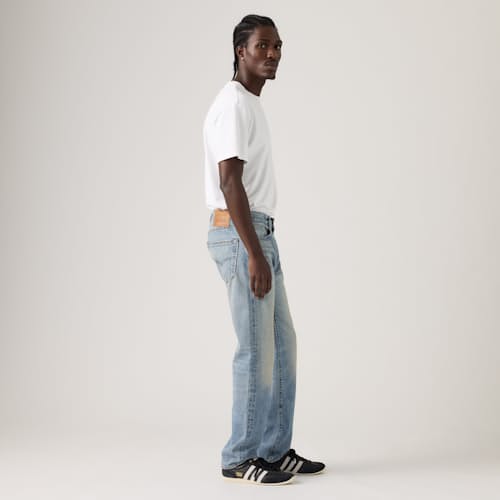 on model image of 505® Regular Selvedge Denim