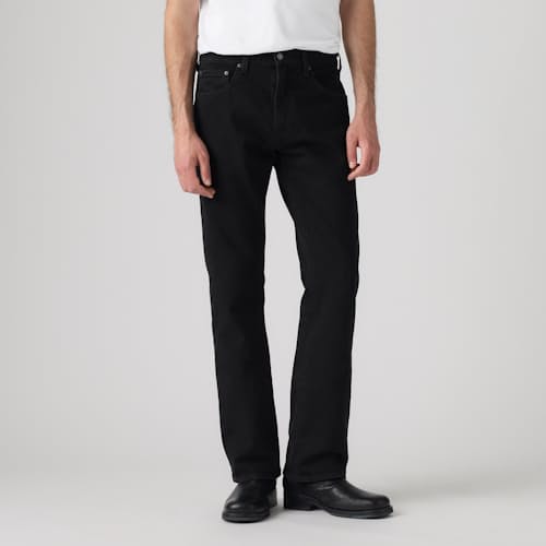 on model image of 505® Regular Selvedge Denim
