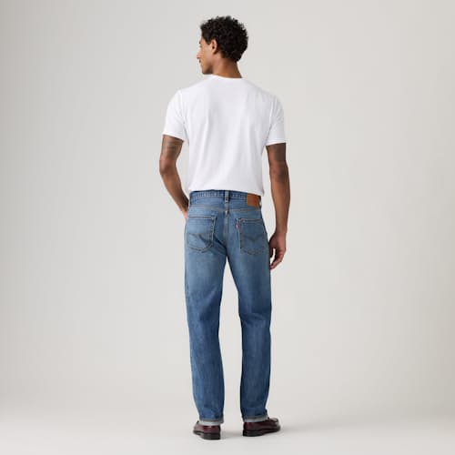 on model image of 505® Regular Selvedge Denim