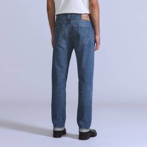 on model image of Blue Tab 1980's 501® Straight Denim