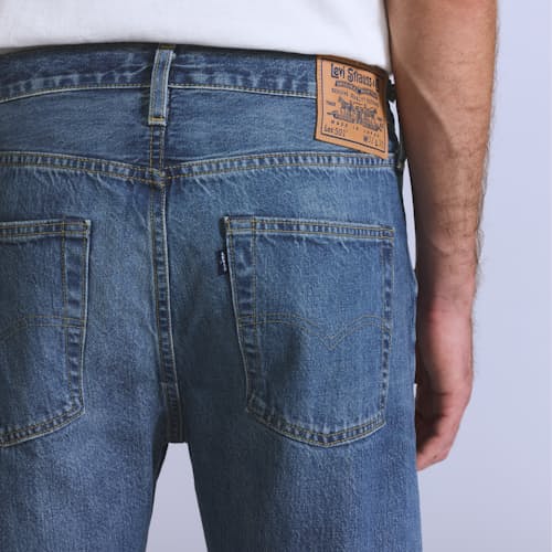 on model image of Blue Tab 1980's 501® Straight Denim