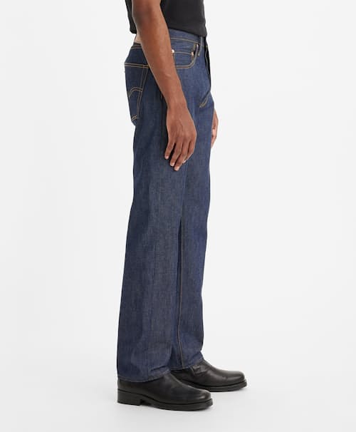 on model image of Blue Tab 1980's 501® Straight Denim