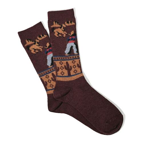 laydown image of Holiday Jacquard Crew Socks
