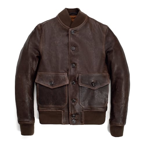 laydown image of Italian Lambskin A-1 Flight Jacket