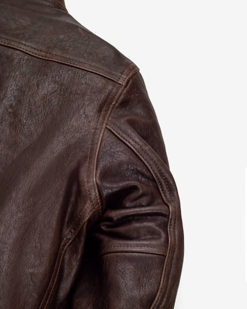 laydown detail image of Italian Lambskin A-1 Flight Jacket