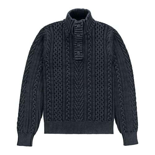 laydown image of Cable Knit Fisherman's Sweater