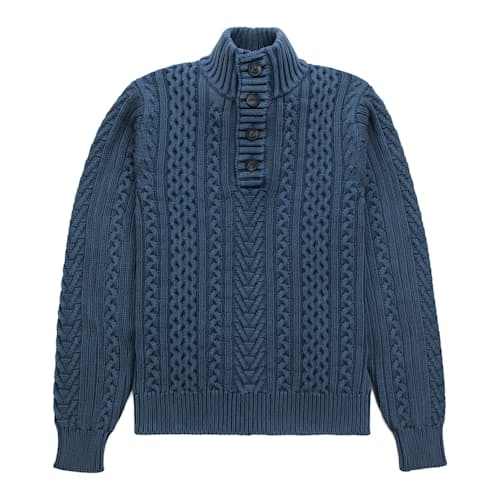 laydown image of Cable Knit Fisherman's Sweater