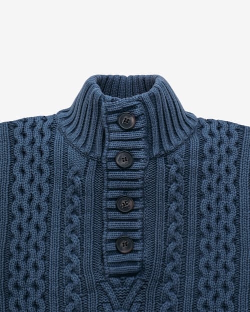 laydown detail image of Cable Knit Fisherman's Sweater
