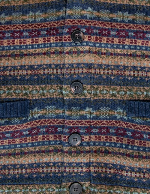 laydown detail image of Wool Blend Fair Isle Cardigan