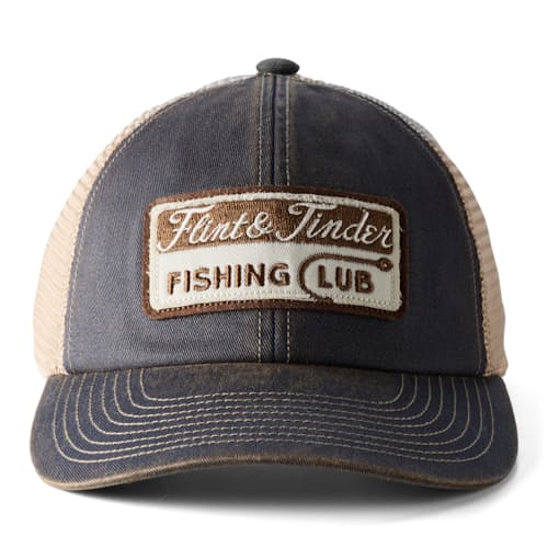 laydown image of Fishing Club Trucker Hat