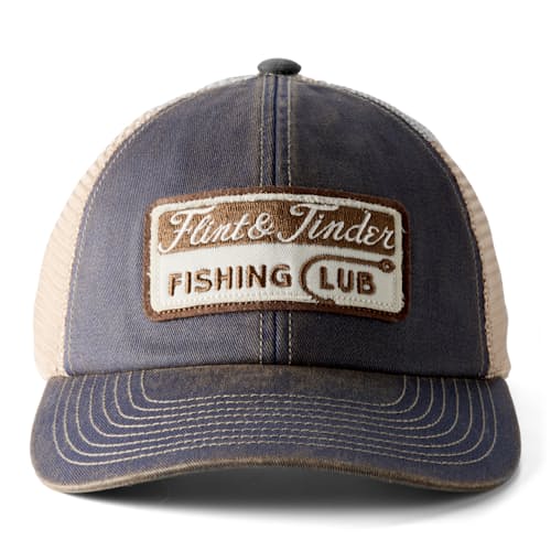 laydown image of Fishing Club Trucker Hat
