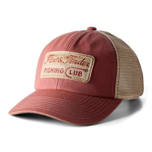 laydown image of Fishing Club Trucker Hat