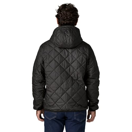 on model image of Diamond Quilted Bomber Hoody