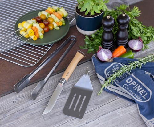 lifestyle image of Grilling Tools + Cutting Board Gift Set