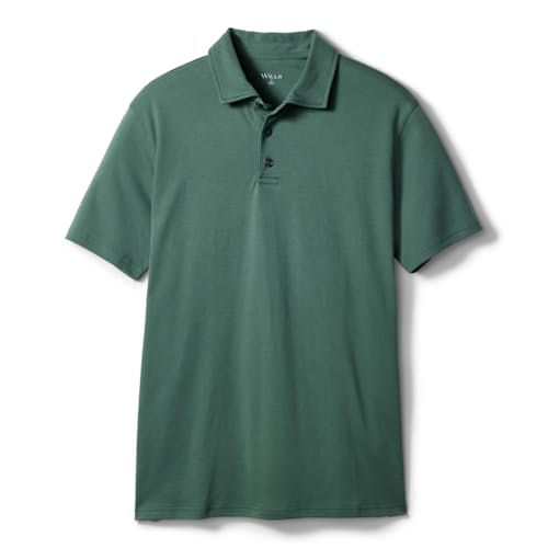 laydown image of AloeKnit Polo Shirt