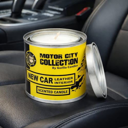lifestyle image of New Car Leather Interior Scented Candle