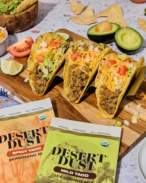 lifestyle image of Taco Night Start Kit - 2 Mild Taco + 2 Spicy Taco + 2 Guacamole