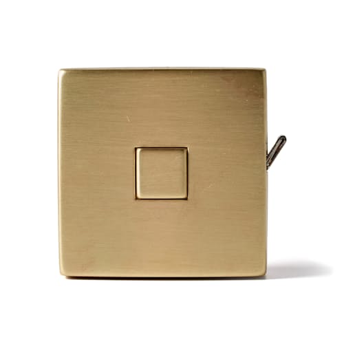laydown image of Brass Measuring Tape - Engraved Bison