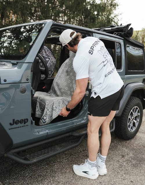 lifestyle image of Car Seat Cover Towel