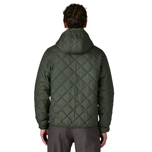 on model image of Diamond Quilted Bomber Hoody
