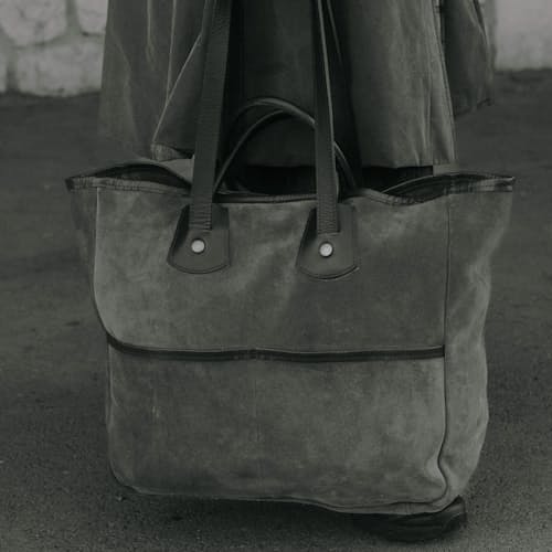 lifestyle image of Meline Suede Tote