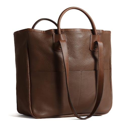 laydown image of Meline Leather Tote