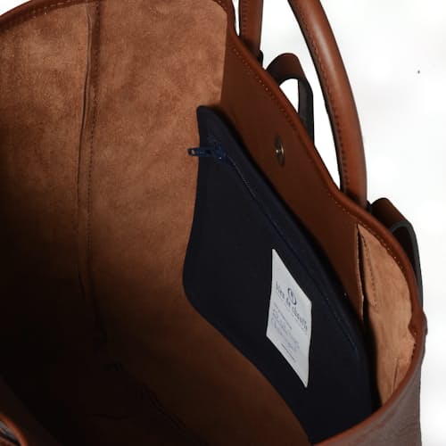 laydown detail image of Meline Leather Tote