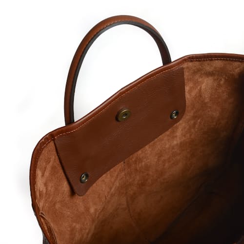laydown detail image of Meline Leather Tote