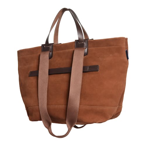 laydown image of Meline Suede Business Bag