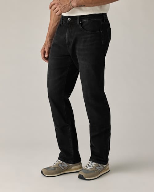 on model image of Stretch Selvedge Denim - HB Athletic Straight
