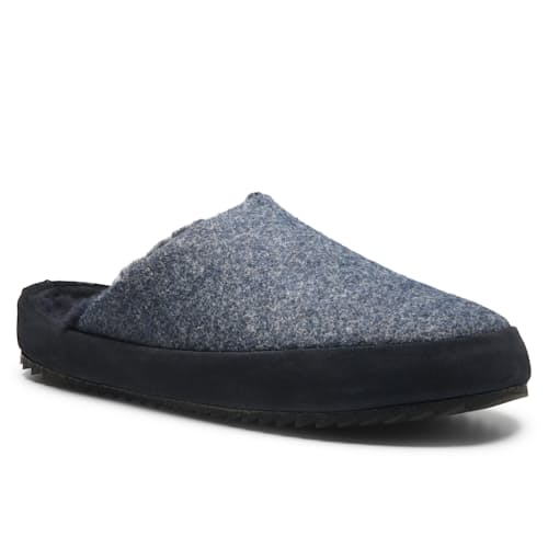 laydown image of Shearling Lined Wool Mule Slipper