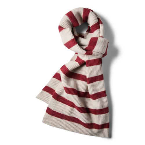 laydown image of Valentine Striped Scarf