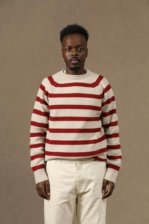 on model image of Kobe Rolled Neck Sweater