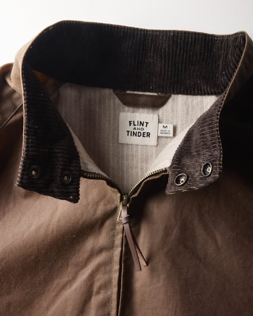 laydown detail image of Waxed Harrington Jacket