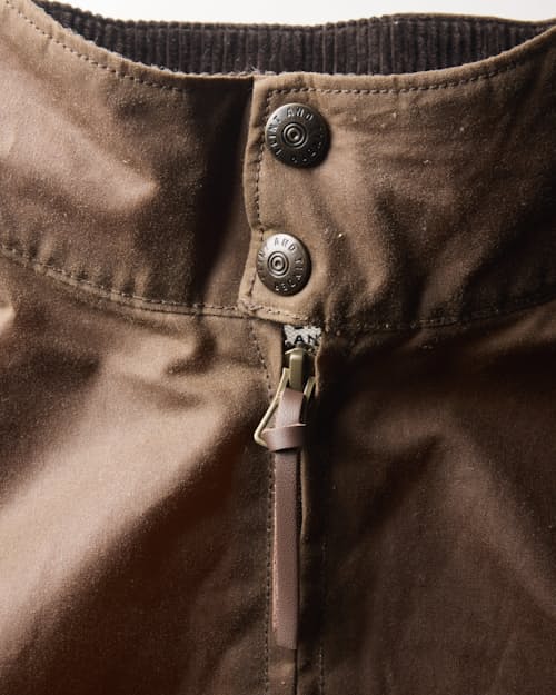 laydown detail image of Waxed Harrington Jacket